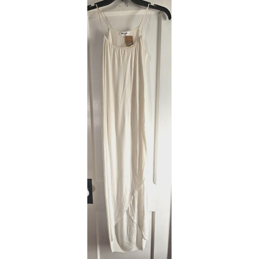 NWT VERACULAR Raissa faux wrap maxi dress tulip hemline woman's L bodycon